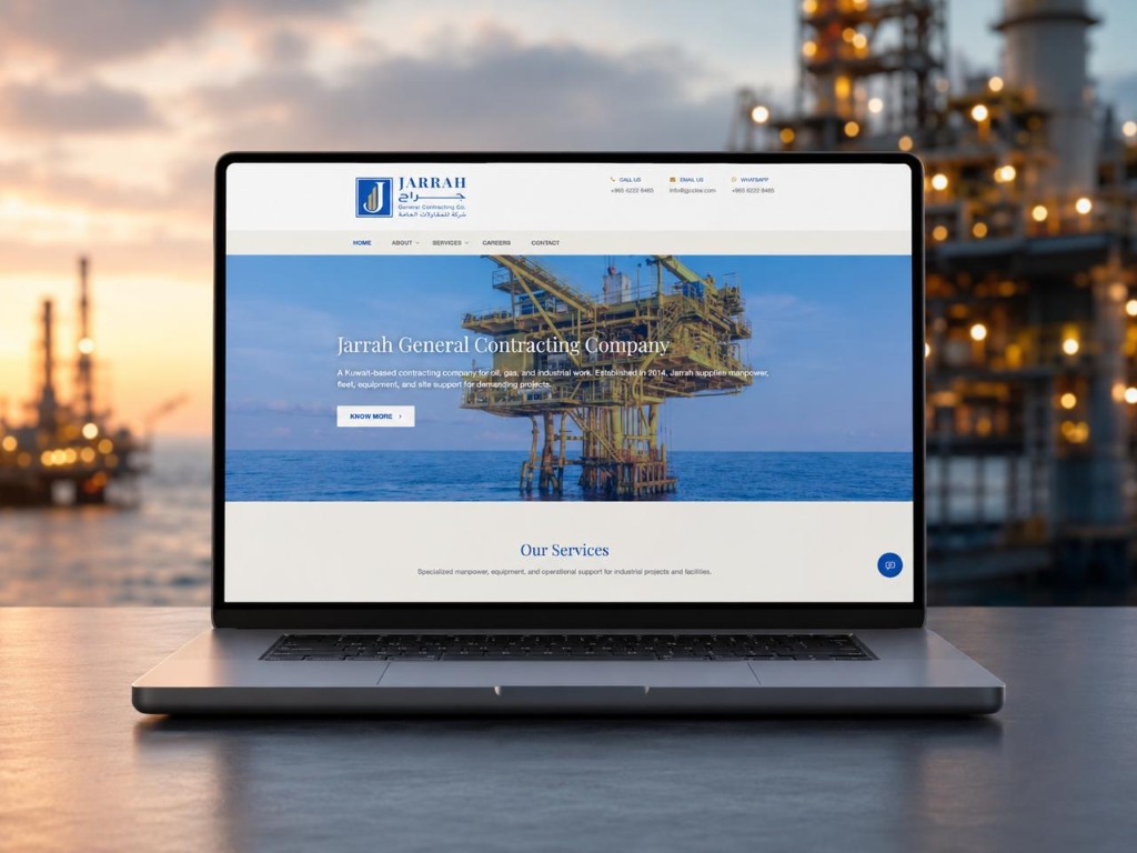 Jarrah General Contracting Co. project mockup